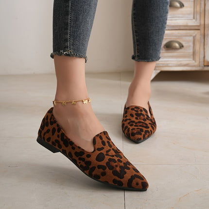 Women's Leopard Print Pointed Flats
