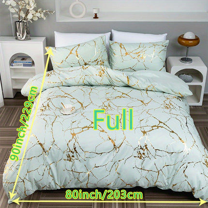 Soft Bronzing Duvet Cover Set - 3pcs, Elegant Comfort