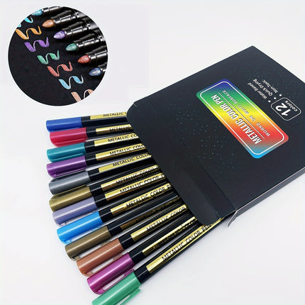 Metallic Glitter Paint Marker Pens