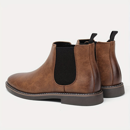 Men’s Brown Elastic Ankle Boots