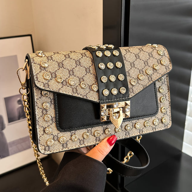 Elegant Plaid Crossbody Shoulder Bag