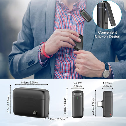 Wireless Lavalier Microphone – Perfect for Clear Vlogs & Podcasts!