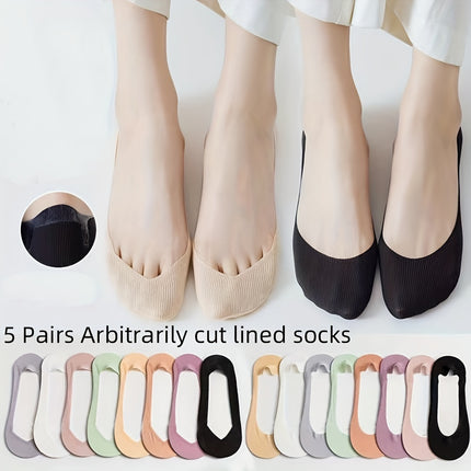 Invisible Non-Slip Ankle Socks 5-Pack
