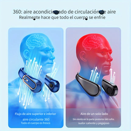 Stylish USB Neck Fan with Rechargeable Battery