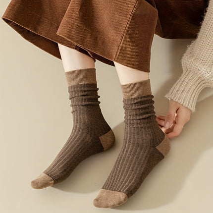 Women's Colorblock Crew Socks (7 Pairs)