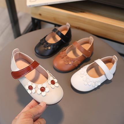 Girls' Mary Jane Flats with 3D Flowers