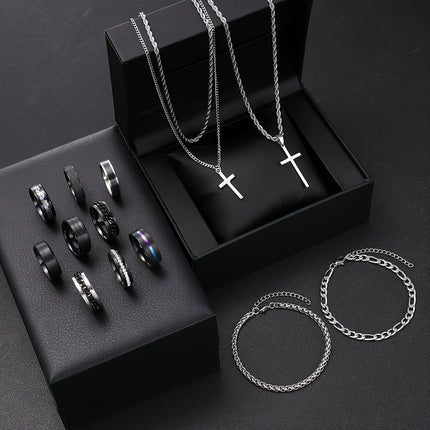14-Piece Casual Men's Jewelry Set