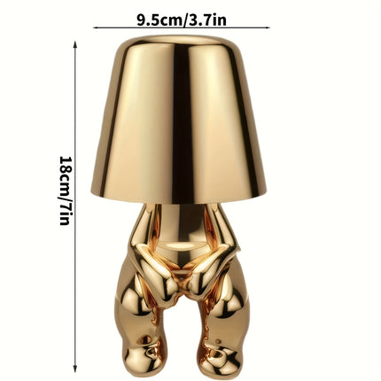 Golden Thinker LED Table Lamp with USB & Touch Control