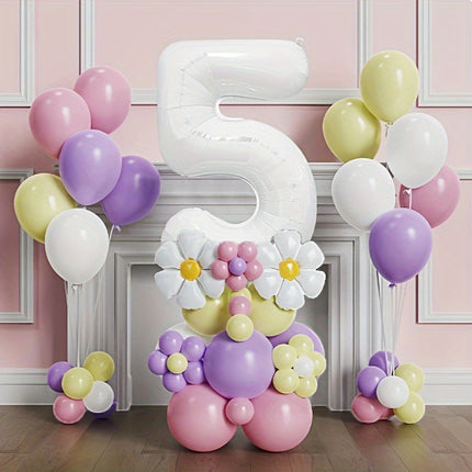 Princess Theme Balloon Set - 43-Piece Vibrant Daisy