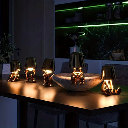 Golden Thinker LED Table Lamp with USB & Touch Control