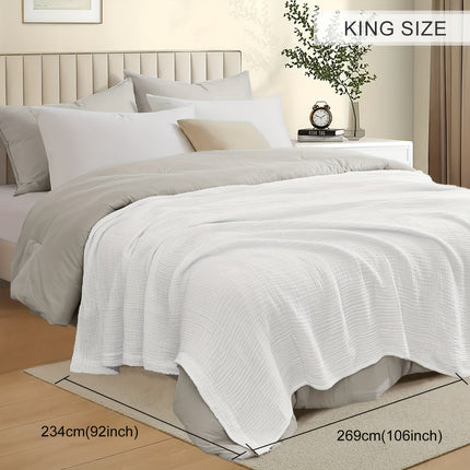 Luxurious 100% Muslin Reversible Comforter – All-Season Quilt