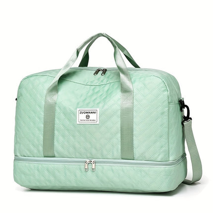 Argyle Pattern Large Capacity Duffle Bag
