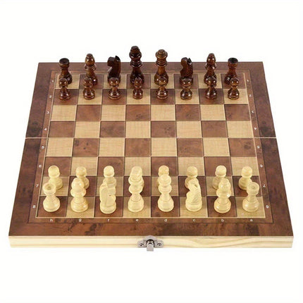 3-in-1 Travel Chess, Checkers & Backgammon Set