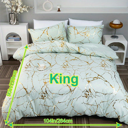 Soft Bronzing Duvet Cover Set - 3pcs, Elegant Comfort