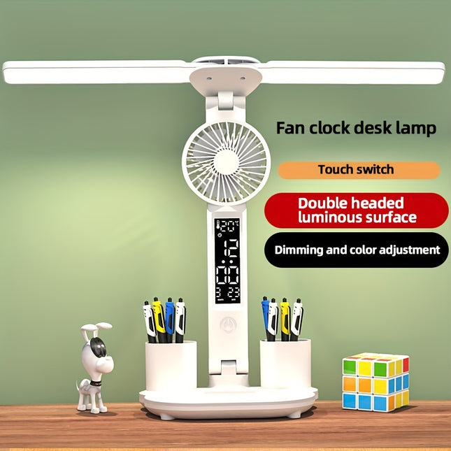 Dual LED Fan Desk Light