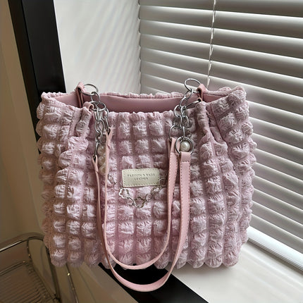 Pleated Cloud Ruched Tote