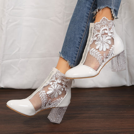 Elegant Lace Ankle Booties