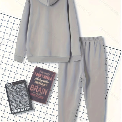 Men's Classic Sporty Casual Printed Hooded Suit