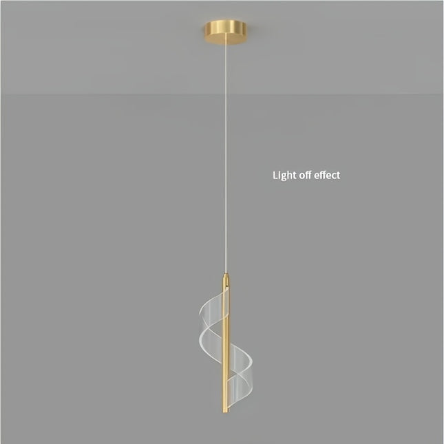 Chic Golden Pendant Light – Adjustable Height & 3-Color Changing