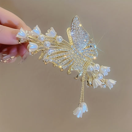 Fairy Butterfly Pearl Hair Clip