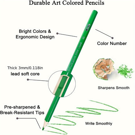 72-Color Pencil Set with Roll-Up Case