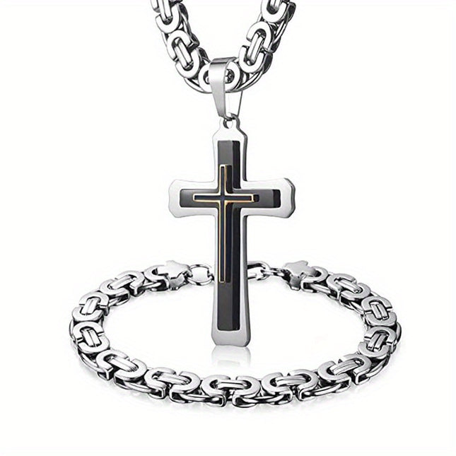 Stylish Stainless Steel Flat Chain Set