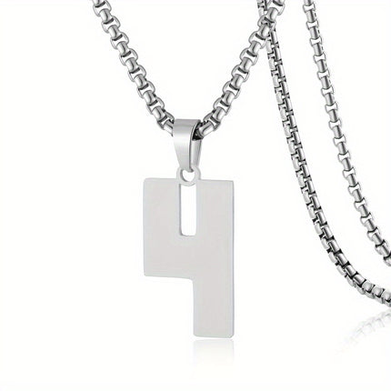 Men's Sports Number Pendant Necklace