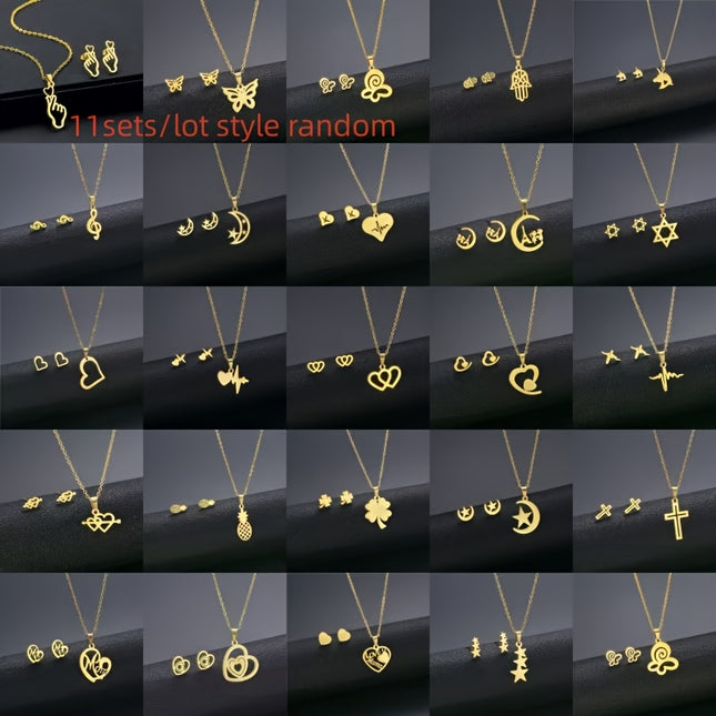 Elegant Stainless Steel Jewelry Set