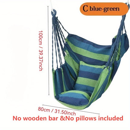 Versatile Canvas Hammock Chair - Indoor/Outdoor Swing for Relaxation