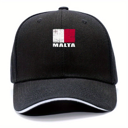 Malta Flag Grunge Baseball Cap