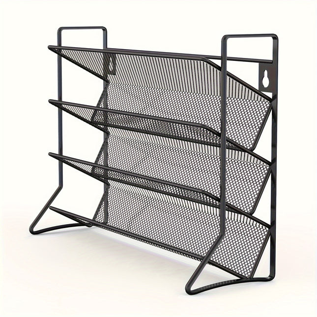 4-Tier Metal Spice Rack Organizer - Stylish Kitchen Storage