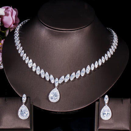 Elegant Waterdrop Zirconia Set