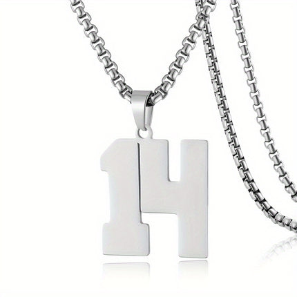 Men's Sports Number Pendant Necklace