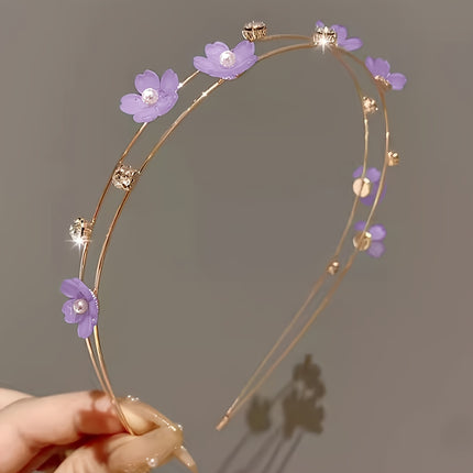 Double-Layer Rhinestone Flower Hair Clip