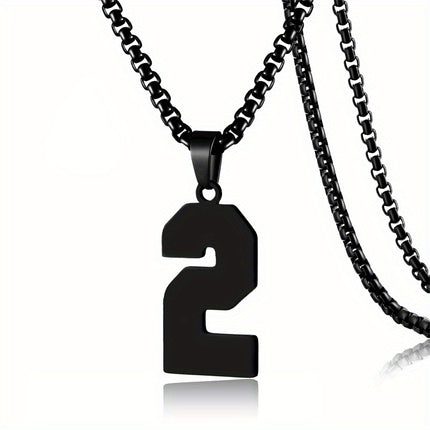 Men's Sports Number Pendant Necklace