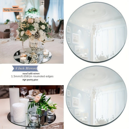 12-Pack Round Acrylic Mirror Plates