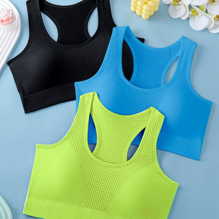 3-Pack Women's Sports Bras for Yoga & Fitness