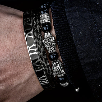 Men's Luxury Leopard Bracelet Set