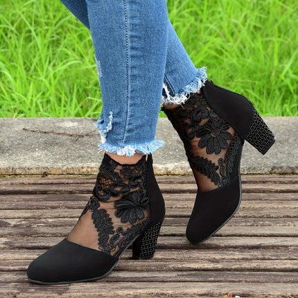Elegant Lace Ankle Boots