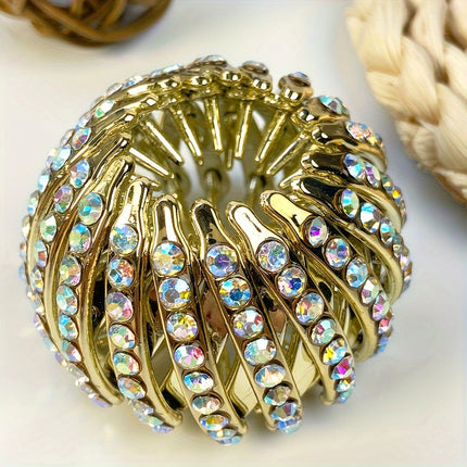 Elegant Bird Nest Rhinestone Hair Clip