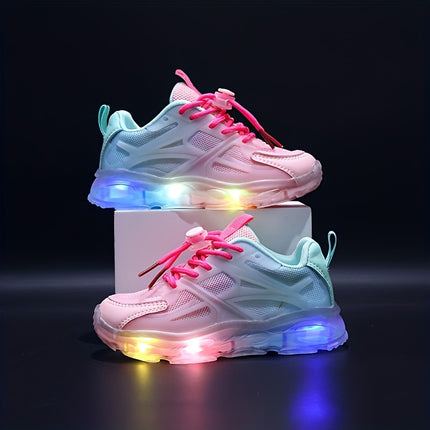 Glowing Two-Tone Athletic Shoes