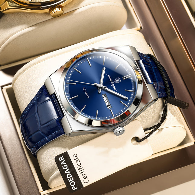 Luminous Quartz Watch with Calendar