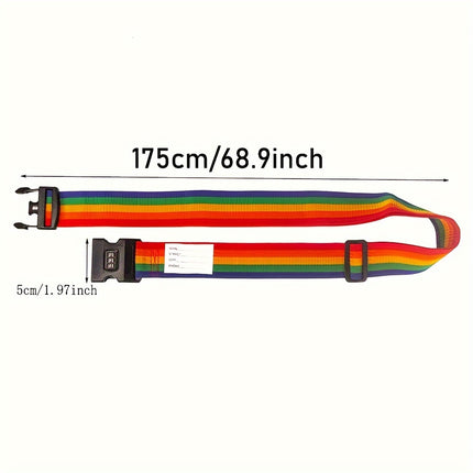 Rainbow Stripe Luggage Strap