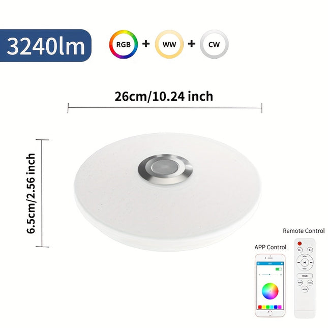 BENEWTON Smart RGB Ceiling Light – Remote & App Control
