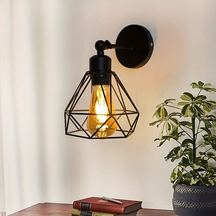 Adjustable Black Industrial Retro Wall Lamp - E27 Base