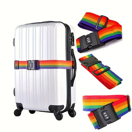 Rainbow Stripe Luggage Strap