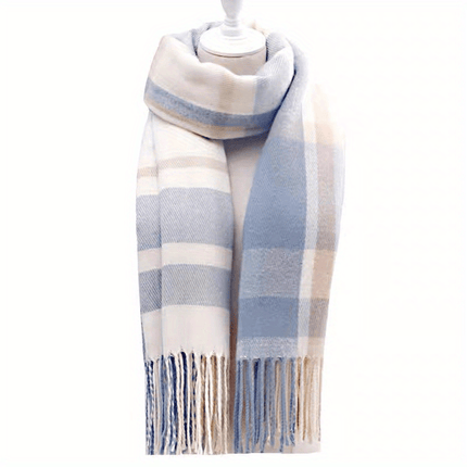 Cozy British-Inspired Plaid Winter Scarf