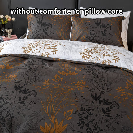 Luxury Floral Print Duvet Cover Set - Soft & Cozy Bedding