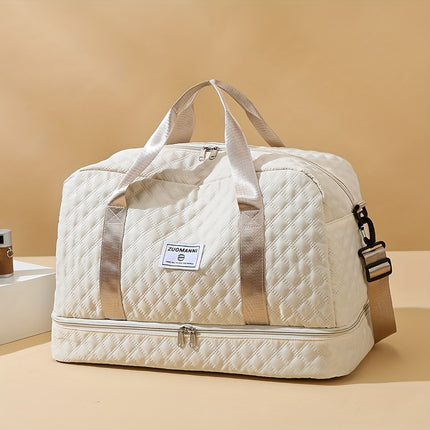 Argyle Pattern Large Capacity Duffle Bag