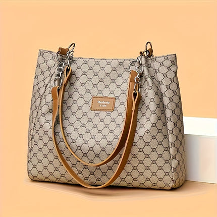 Chic Faux Leather Tote Bag – Spacious & Stylish - Monti Bargains